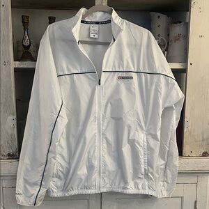 Nike White Windbreaker with Navy Piping Size M Brand New !!!